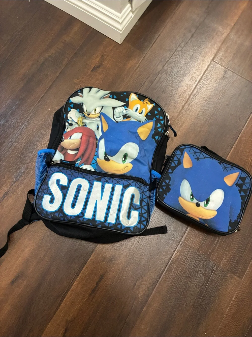 Sonic Kids Backpack and Lunch Bag Set Blue BACK TO SCHOOL